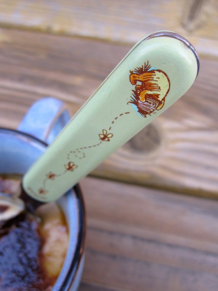 to be eaten with a Pooh spoon, obviously. 